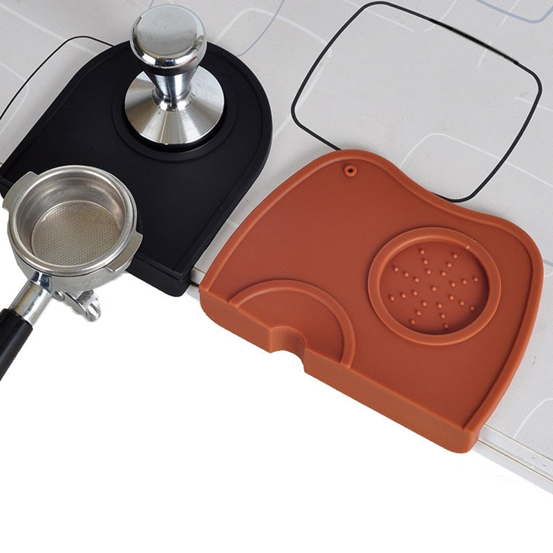 Espresso Coffee Tamping Holder Anti-skid Silicone Coffee Tamper Mat Coffee Table Corner Pad Tamping Mat