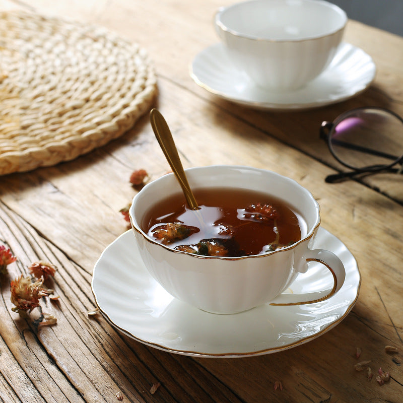 Europe Bone Porcelain Cup Coincidence Porcelain Coffee Cup Saucer Set 210ml Ceramic Tea Cup Cafe