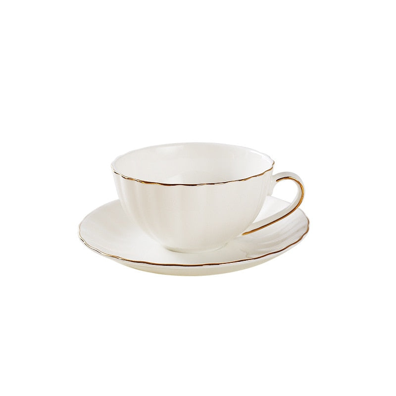 Europe Bone Porcelain Cup Coincidence Porcelain Coffee Cup Saucer Set 210ml Ceramic Tea Cup Cafe