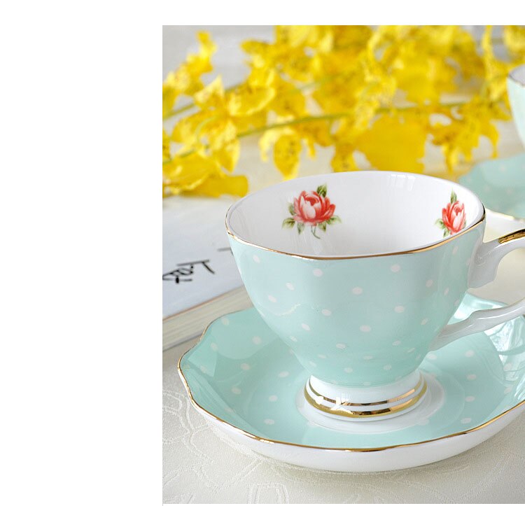 European Bone china coffee set Creative simple ceramic porcelain dish Afternoon tea milk cup 200ML