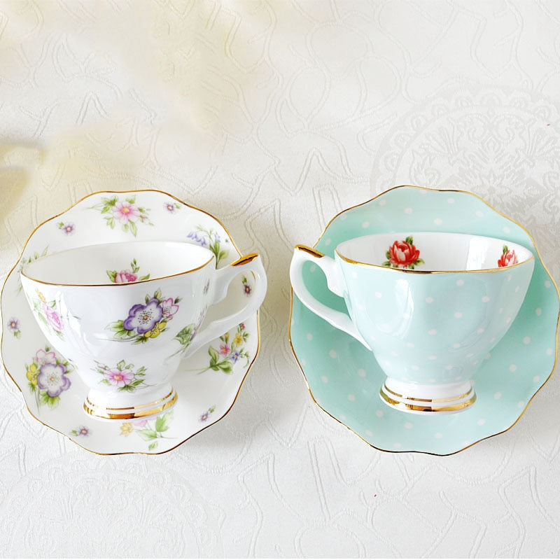 European Bone china coffee set Creative simple ceramic porcelain dish Afternoon tea milk cup 200ML