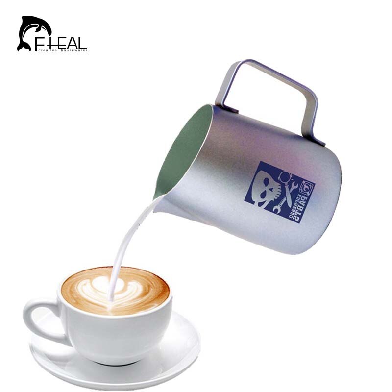 FHEAL Stainless Steel Espresso Coffee Milk Mugs Milk Coffee Frothing Jug Pitcher Craft Cup Kitchen