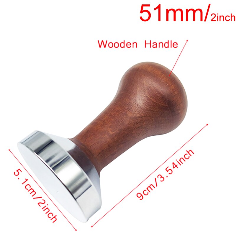 Food Grade 51/53/58mm Coffee Tamper Wooden Handle Barista Espresso maker Grinder Handmade High