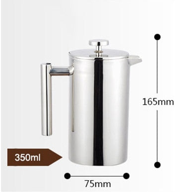French Press Coffee Maker Best Double Walled Stainless Steel Cafetiere Insulated Coffee Tea Maker
