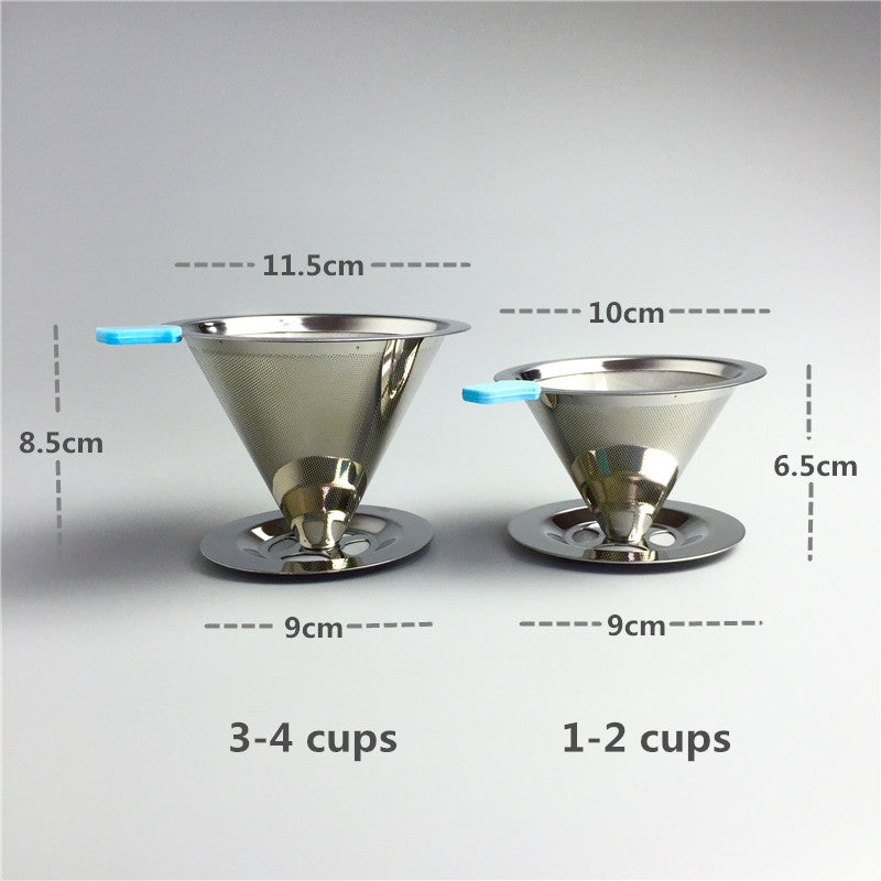 GATER Reusable Coffee Filter Holder Stainless Steel Brew Drip Coffee Filters Funnel Metal Mesh