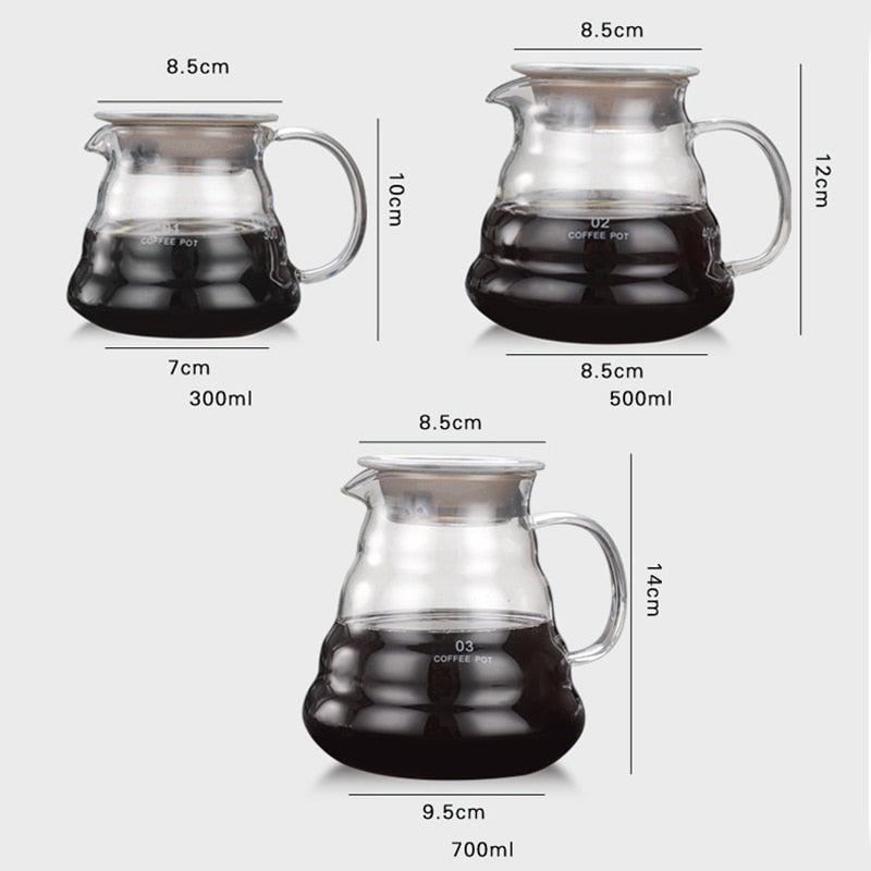 Glass Coffee Pot Cloud Shaped Coffee Kettle Reusable Coffee Pot Heat Resistant Teapot / Coffee