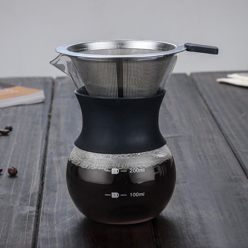Glass Hand Punching Coffee Pot Temperature Resistance Glass Anti-scalding Share Glass Coffee Pot