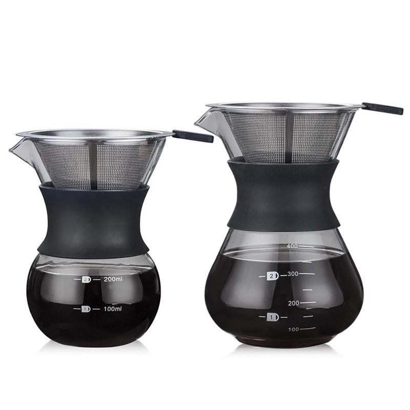 Glass Hand Punching Coffee Pot Temperature Resistance Glass Anti-scalding Share Glass Coffee Pot