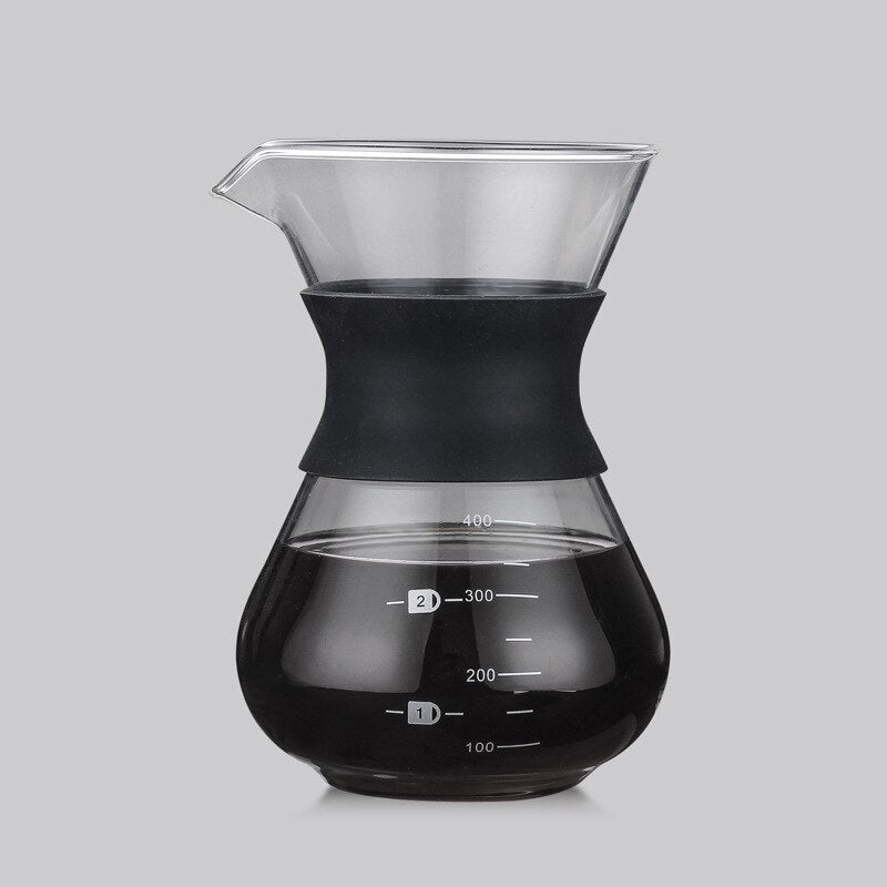 Glass Hand Punching Coffee Pot Temperature Resistance Glass Anti-scalding Share Glass Coffee Pot