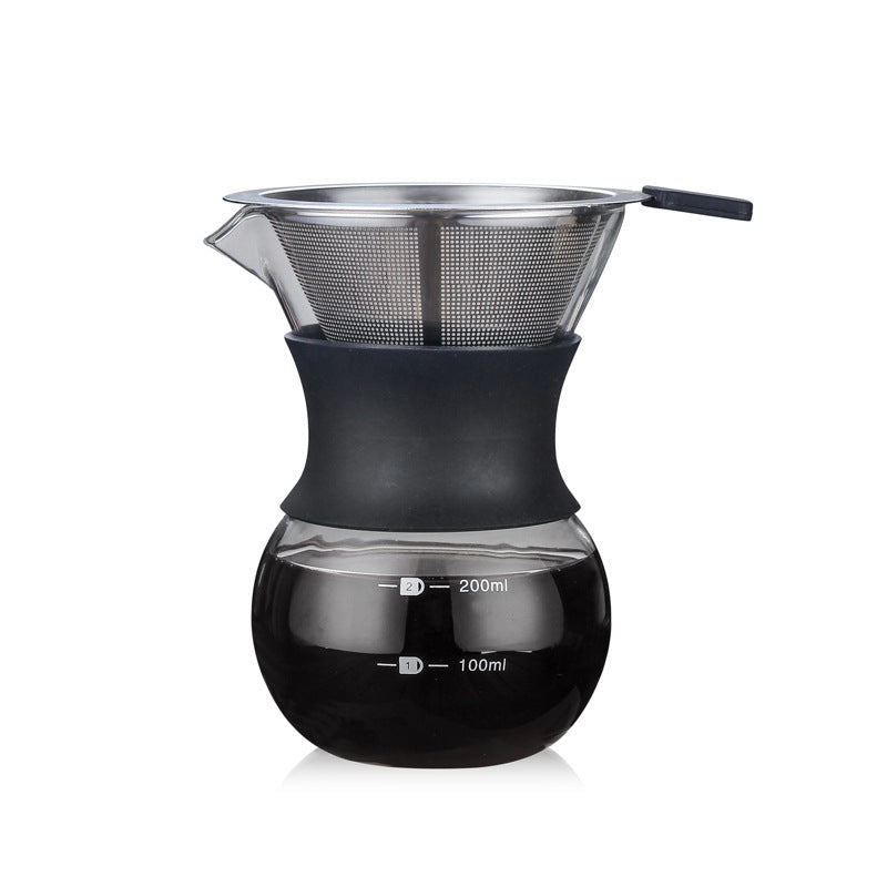Glass Hand Punching Coffee Pot Temperature Resistance Glass Anti-scalding Share Glass Coffee Pot