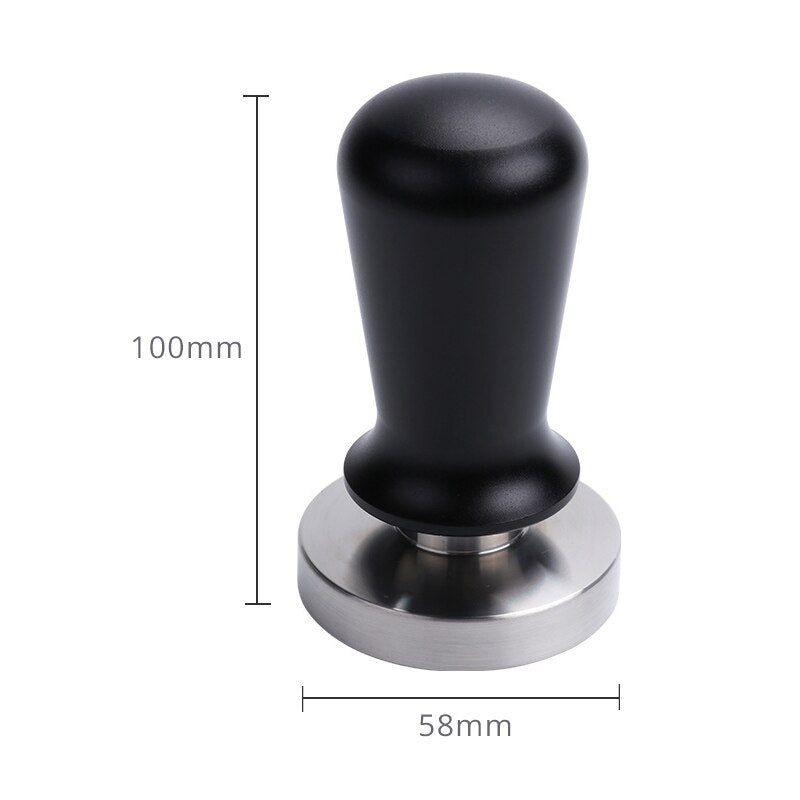 Calibrated Coffee Tamper 51/53/57/58mm Flat Base, Stainless Steel Barista Espresso Machine Tools