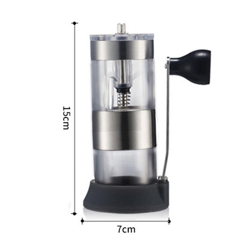 HIKUUI Mini Acrylic Adjustable Coffee Grinder Ceramic Grinding Core Mill Grind Beans With Base and