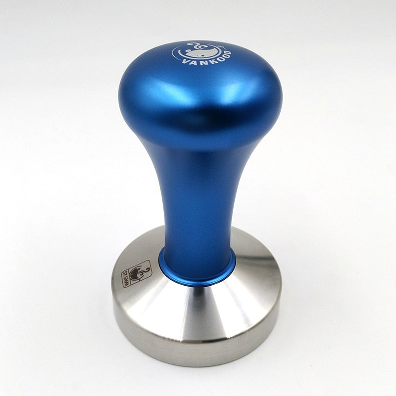 Espresso Coffee Tamper Blue Coffee Tamper Machine Press Flat Base Barista 51mm 57.5mm 58mm