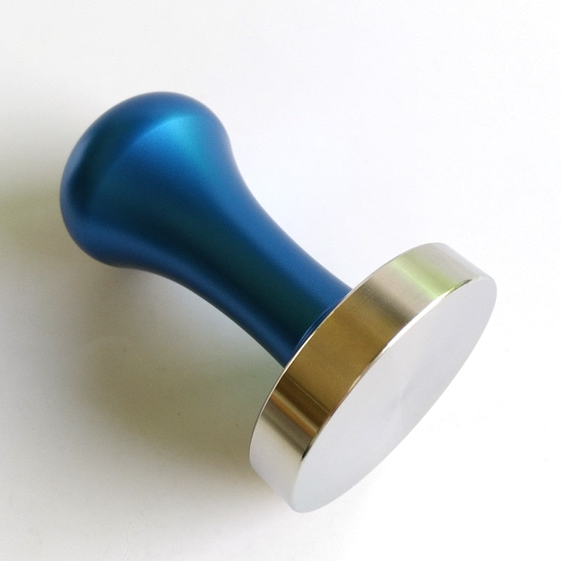 Espresso Coffee Tamper Blue Coffee Tamper Machine Press Flat Base Barista 51mm 57.5mm 58mm