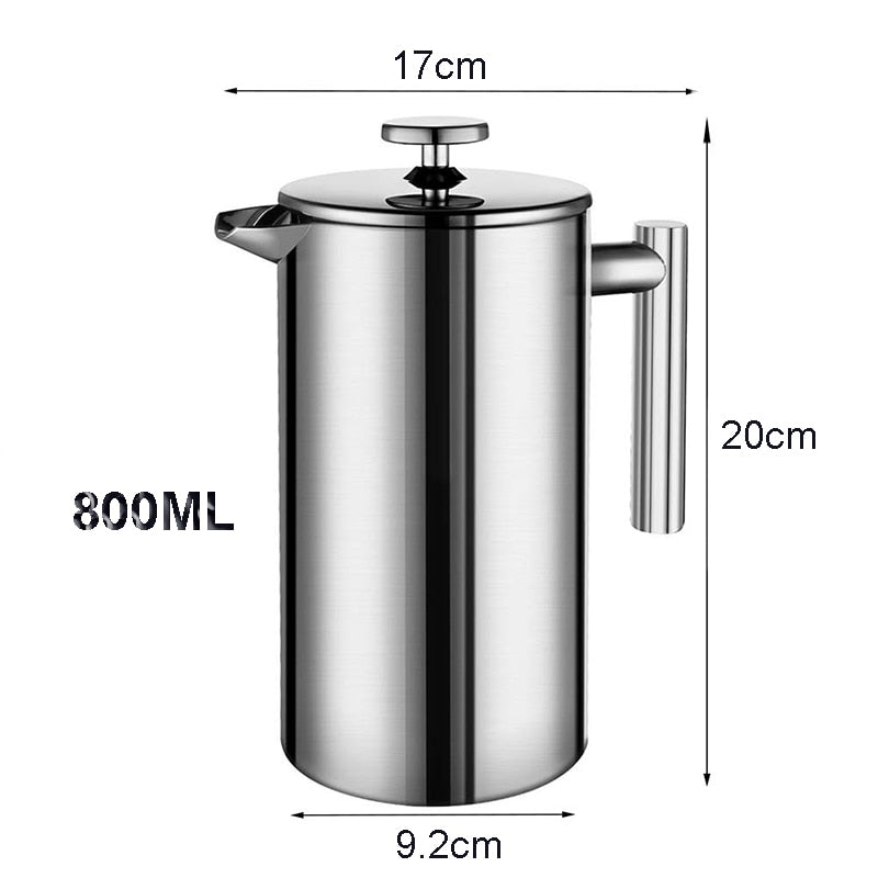 Coffee Maker French Press Stainless Steel Espresso Coffee Machine High Quality Double-Wall Insulated
