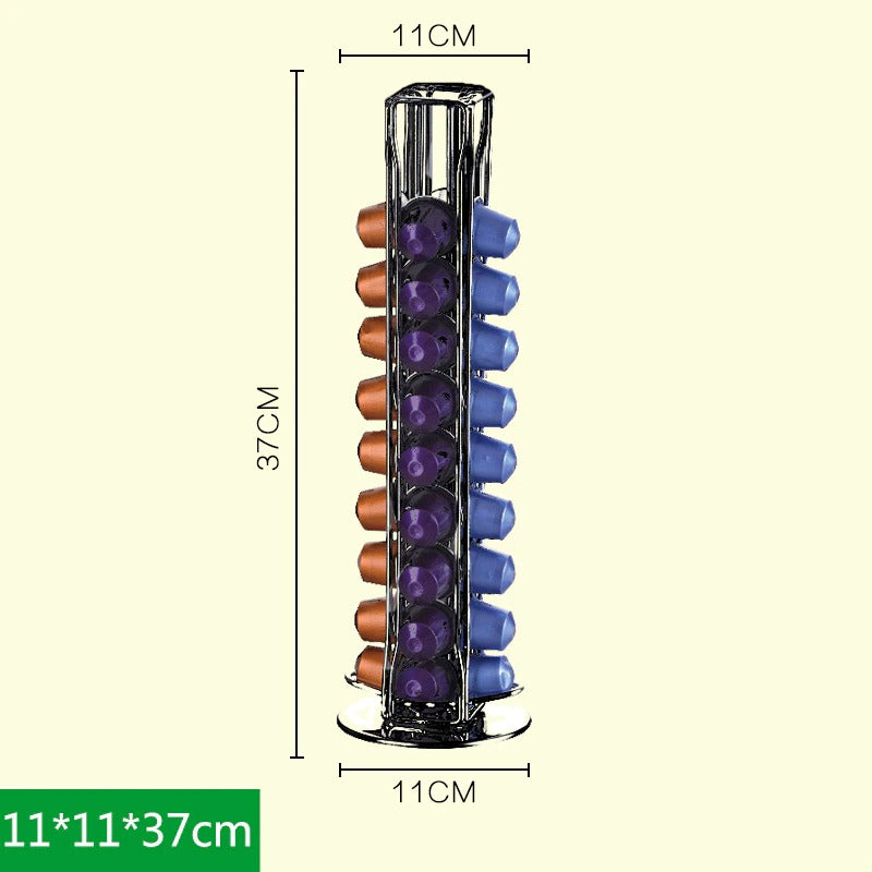 Duolvqi Coffee Pod Holder Dispenser Coffee Capsules Dispensing Tower Stand Fits Nespresso Capsule