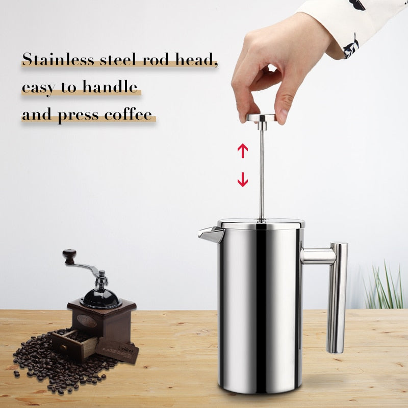 Coffee Maker French Press Stainless Steel Espresso Coffee Machine High Quality Double-Wall Insulated