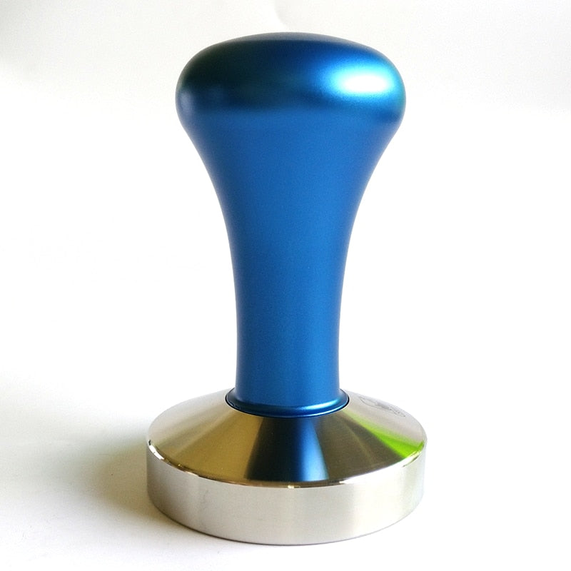 Espresso Coffee Tamper Blue Coffee Tamper Machine Press Flat Base Barista 51mm 57.5mm 58mm