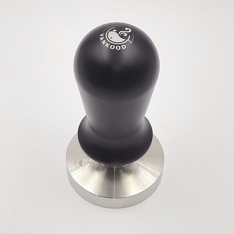 51/58mm Black Espresso Coffee Tamper Stainless Steel Constant Pressure Calibrated Barista Flat Base