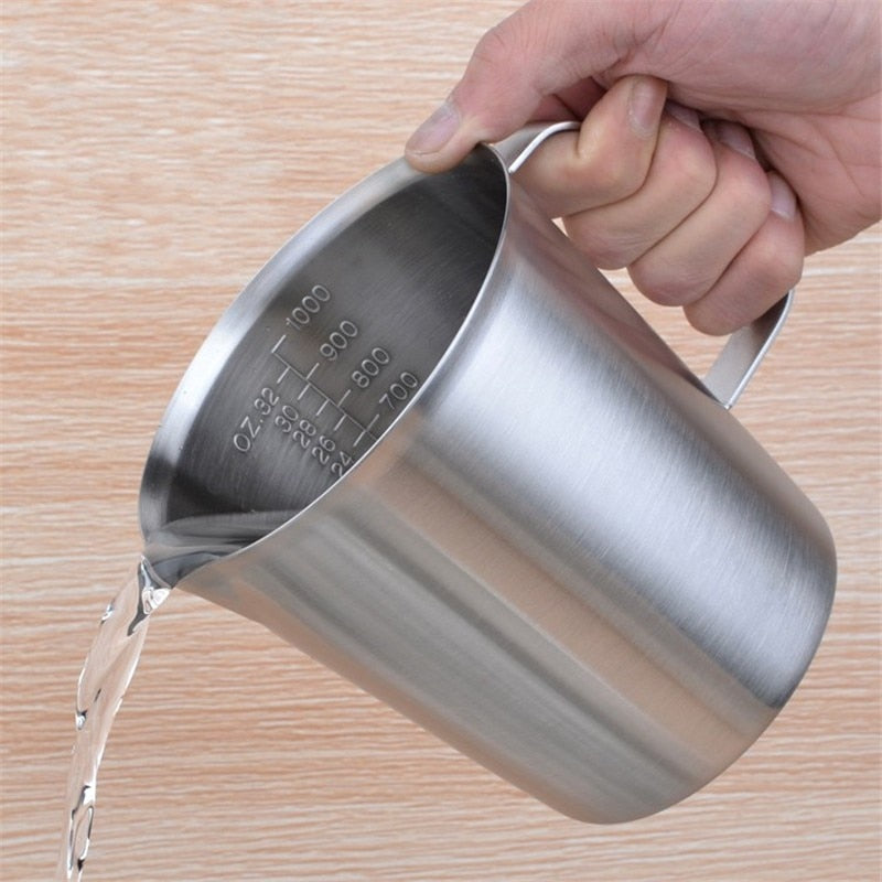 High Quality 1.2mm Thicker 500/1000ml Coffee Milk Juice Jug Mug Cup With Scale Baking Measuring cups