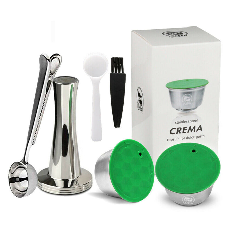 ICafilas Dolce Gusto Crema Coffee Filters Cup Dripper Stainless Steel Refillable Reusable Coffee