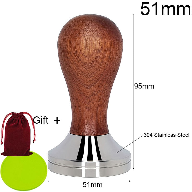 Coffee Tamper 51mm Espresso Tamper 51/53/54/58mm Aluminum Alloy Coffee Mat Stainless Steel