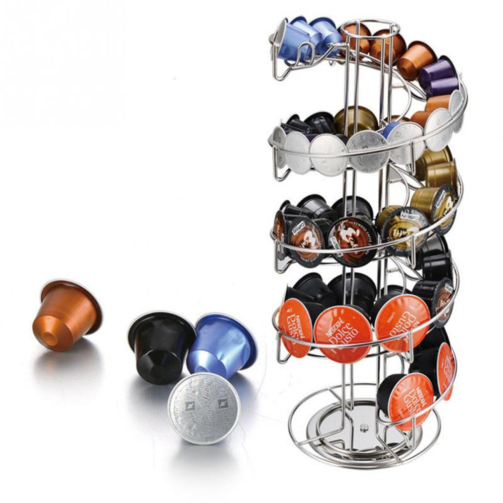 Iron Coffeeware Nespresso Coffee Capsules Pot Holder Stand Capsule Storage Rack Shelf Organizer