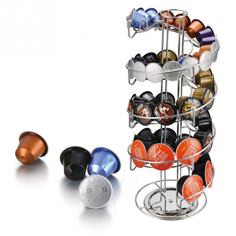 Iron Coffeeware Nespresso Coffee Capsules Pot Holder Stand Capsule Storage Rack Shelf Organizer