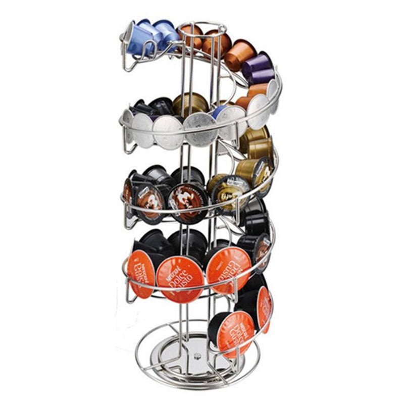 Iron Coffeeware Nespresso Coffee Capsules Pot Holder Stand Capsule Storage Rack Shelf Organizer