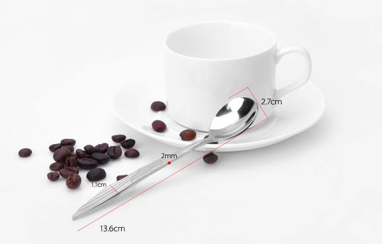 Kitchen Bar Coffeeware Coffee Scoops Stainless Steel Angel Wing Western Tableware Coffee Spoon