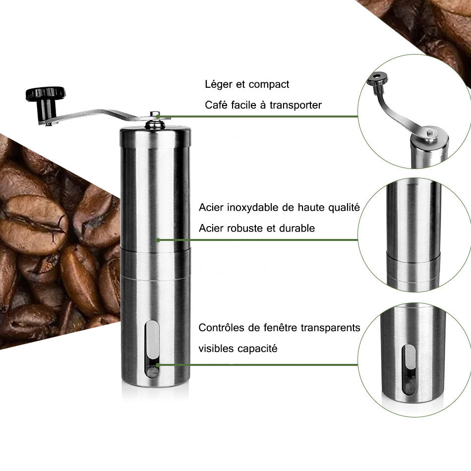 Manual Coffee Grinder Mini Stainless Steel Hand Handmade Coffee Bean Grinders Mill Foamer Kitchen