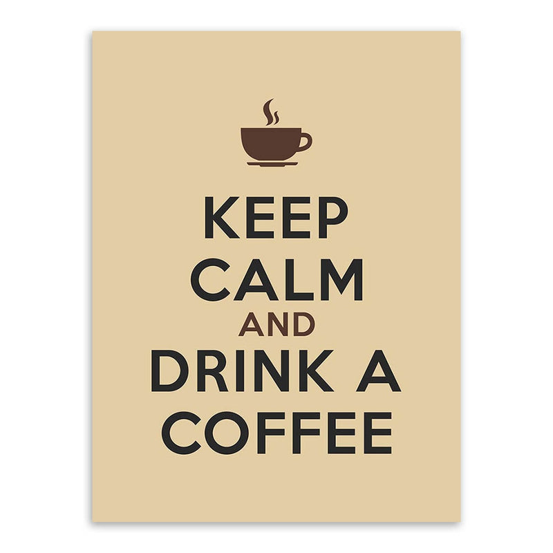 Modern Coffee Keep Calm Life Hippie Quotes Poster Nordic Kitchen Wall Art Print Picture Cafe Home Decor