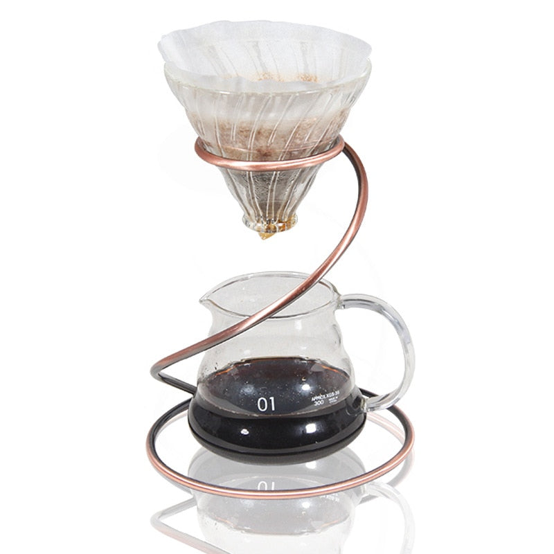 Spiral Coffee Dripper Paperless, Reusable Pour Over Coffee Filter Stand,Permanent Coffee Dripper