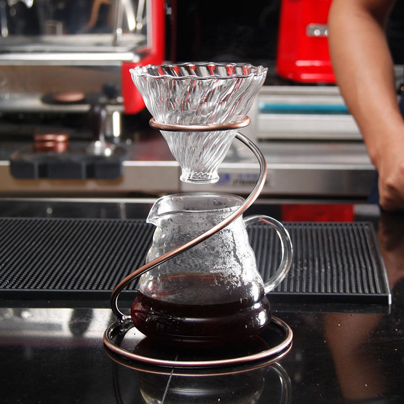 Spiral Coffee Dripper Paperless, Reusable Pour Over Coffee Filter Stand,Permanent Coffee Dripper
