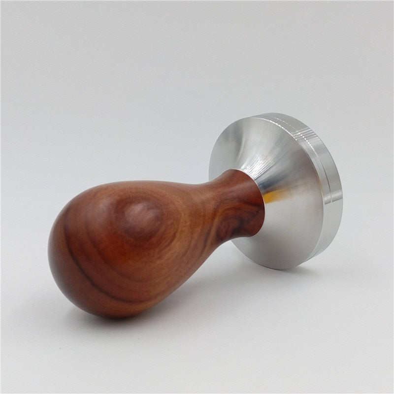 Stainless Steel 57.5mm 58mm Wooden Handle Coffee Tamper Barista Espresso Tamper Coffee Bean