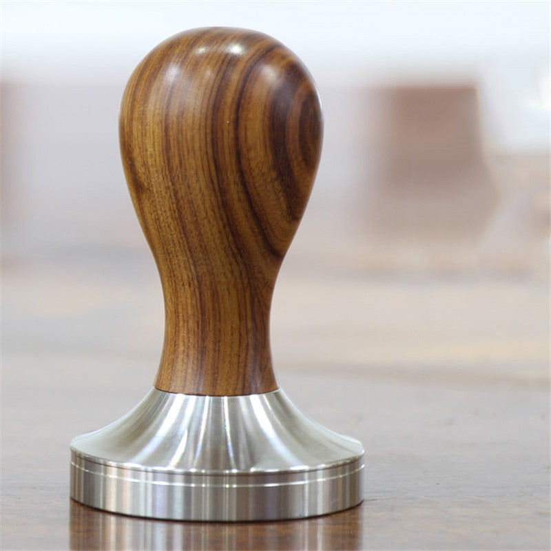 Stainless Steel 57.5mm 58mm Wooden Handle Coffee Tamper Barista Espresso Tamper Coffee Bean