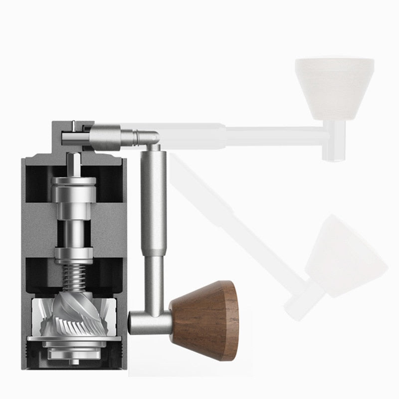 Foldable Aluminum portable coffee grinder steel grinding core design super manual coffee mill