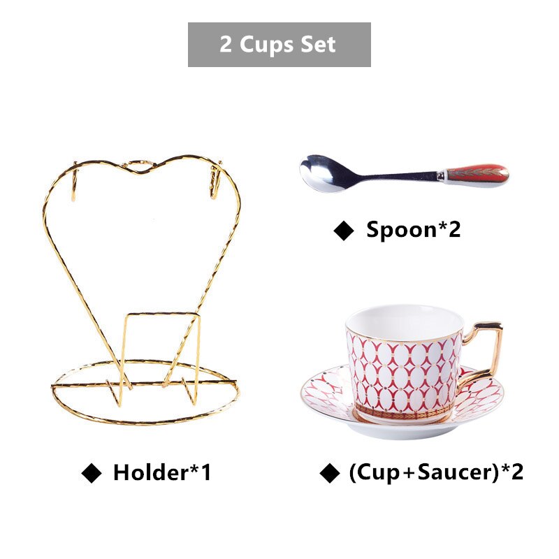 Nordic Bone China Coffee Cup Saucer Spoon Set 200ml British Tea Cup Porcelain Tea Set Advanced