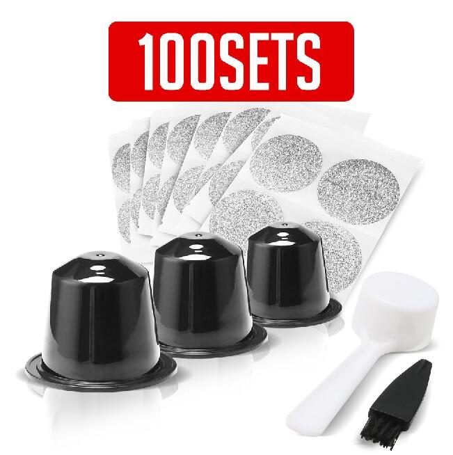 Original Disposable And Reusable Empty Nespresso Capsule Two Type Aluminum Seals Stickers Useage