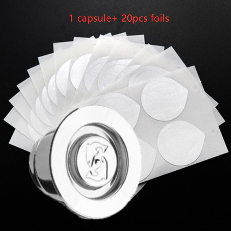 Original Disposable And Reusable Empty Nespresso Capsule Two Type Aluminum Seals Stickers Useage