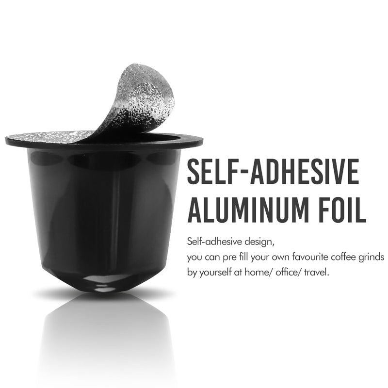 Original Disposable And Reusable Empty Nespresso Capsule Two Type Aluminum Seals Stickers Useage