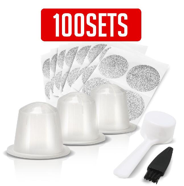Original Disposable And Reusable Empty Nespresso Capsule Two Type Aluminum Seals Stickers Useage