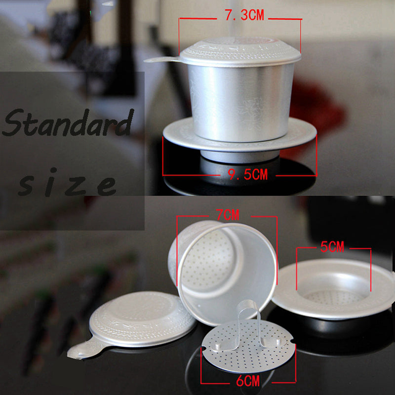 Portable Aluminum Vietnam Coffee Dripper Filter Coffee Maker High-Quality Refined Drip Zhongyuan Ice