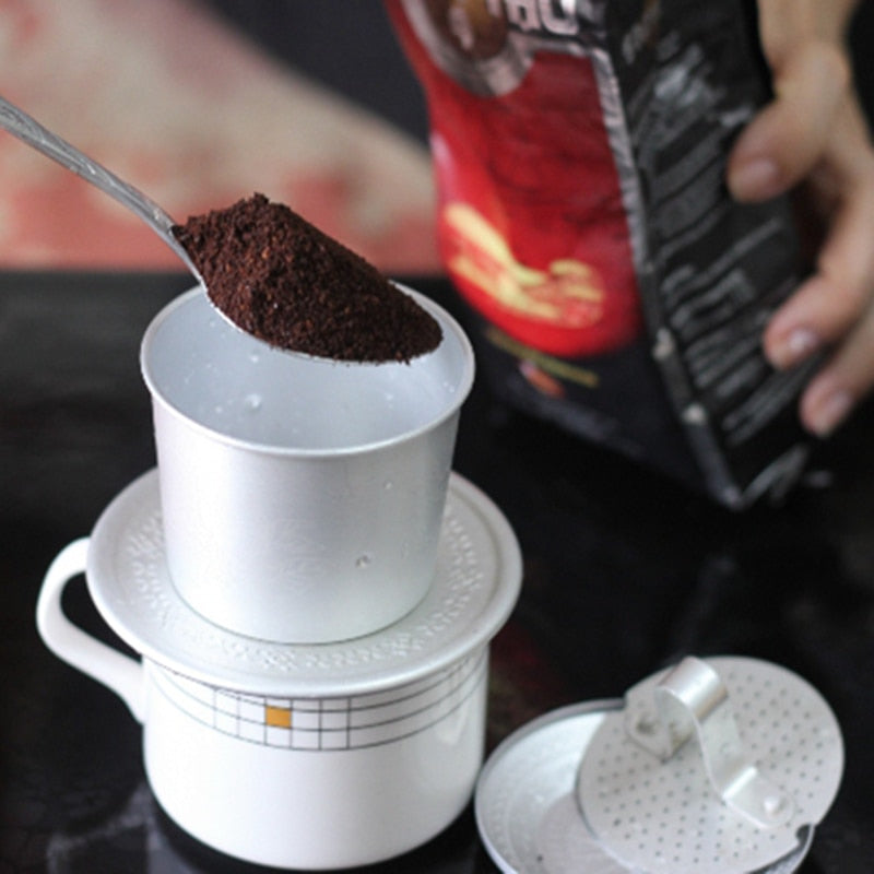 Portable Aluminum Vietnam Coffee Dripper Filter Coffee Maker High-Quality Refined Drip Zhongyuan Ice