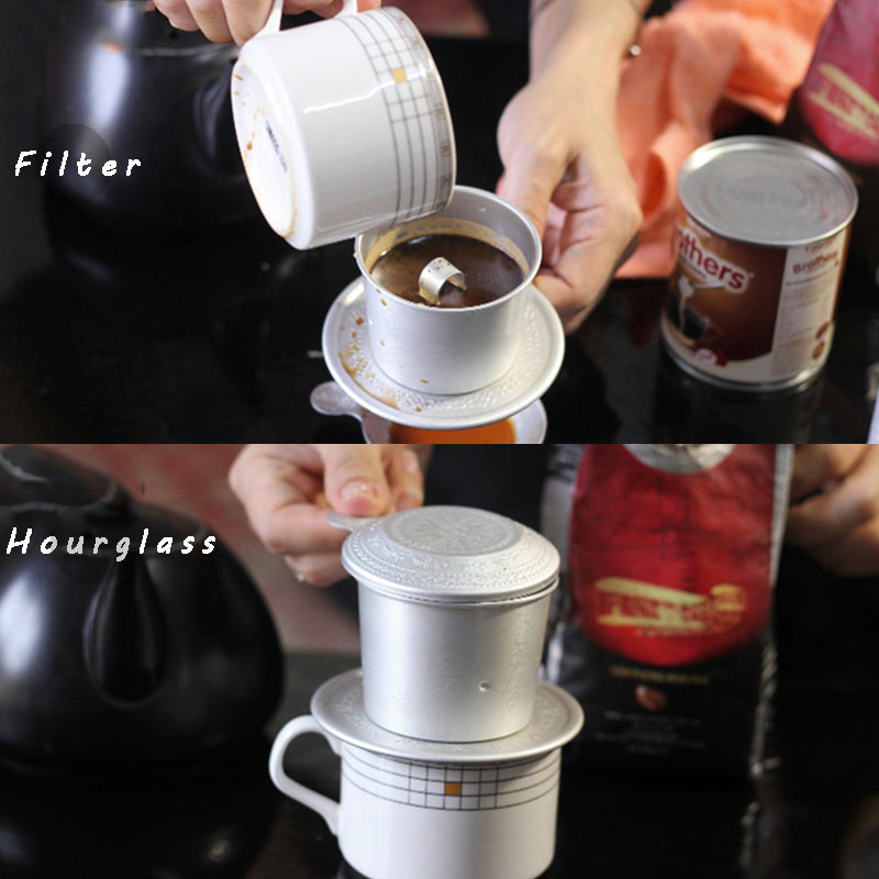 Portable Aluminum Vietnam Coffee Dripper Filter Coffee Maker High-Quality Refined Drip Zhongyuan Ice