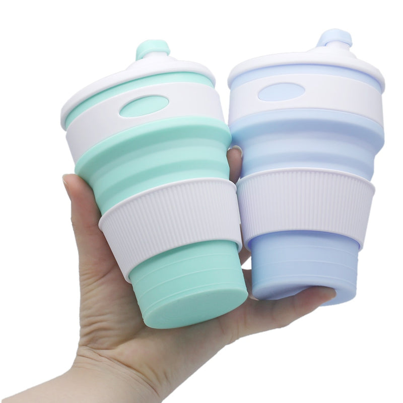 Portable Silicone Cup Hot Folding Silicone Telescopic Multi-function Collapsible Drinking Coffee Cup