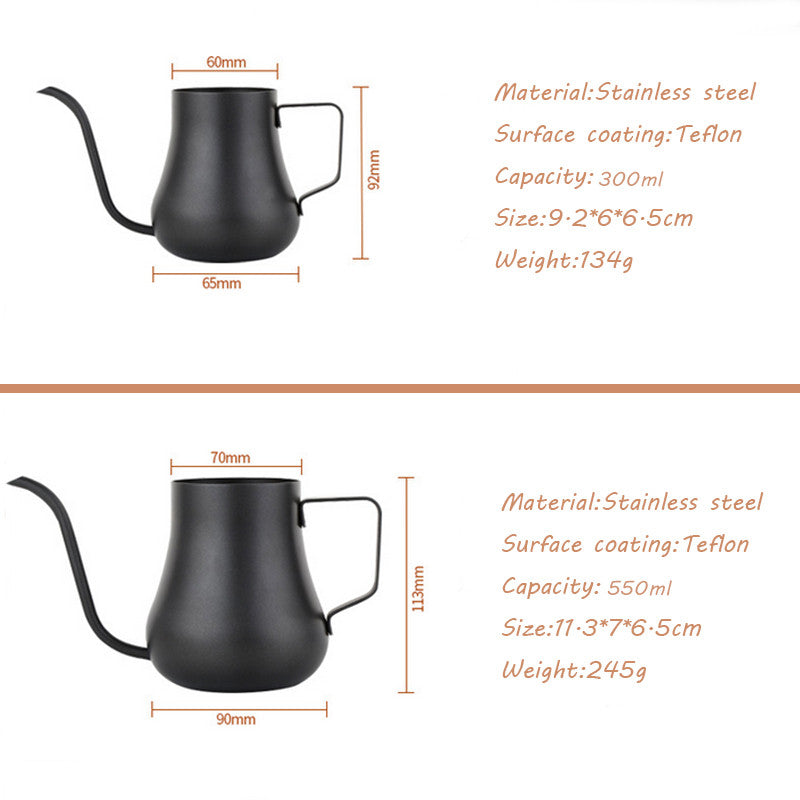 ROKENE Gooseneck Spout Drip Kettle Teflon Coffee Kettle Coating for Drip Coffee and Stainless