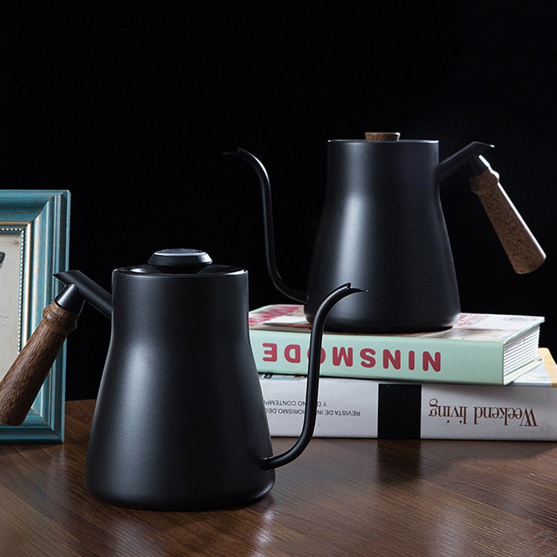 ROKENE Stainless Steel Coffee Pots Built-in Thermometer 850ML Coffee Drip Kettle Pour Over Coffee