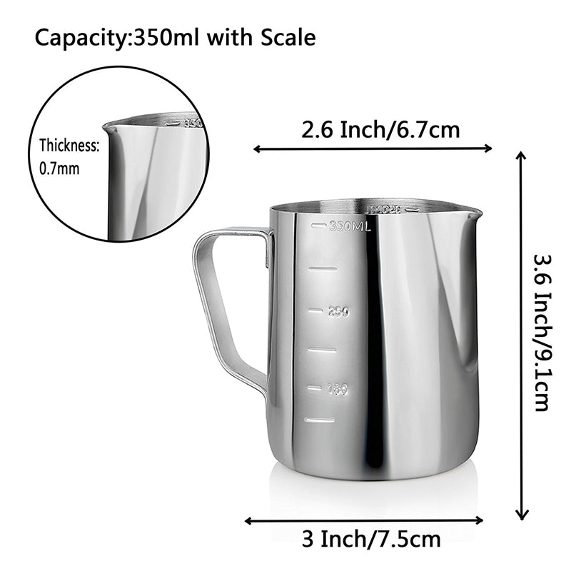 Rokene Stainless Steel Espresso Coffee Pitcher In Kitchen Home Coffee Jug Latte Milk Frothing Jug