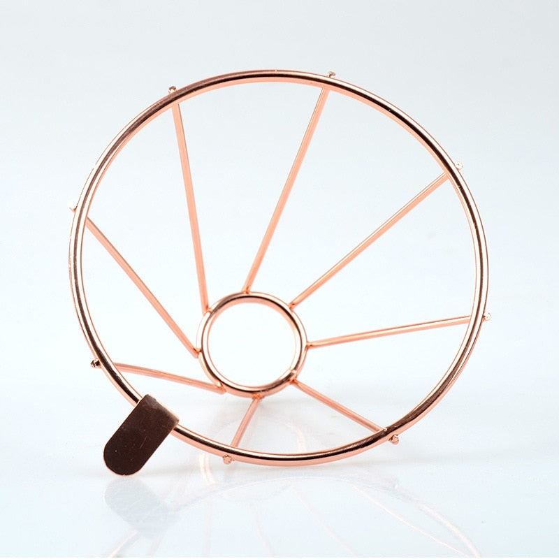 Rose Gold Metal Reusable Coffee Filter Holder Coppper Brew Drip Coffee Filters Accessories Funnel